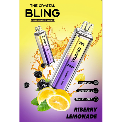 Crystal Bling 6000 Disposable Vape Pod Device Pack of 5