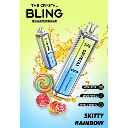 Crystal Bling 6000 Disposable Vape Pod Device Pack of 5
