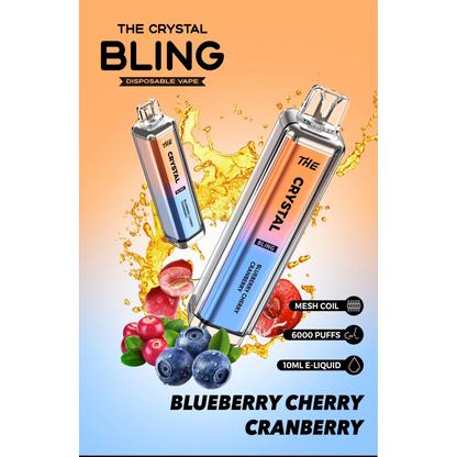 Crystal Bling 6000 Disposable Vape Pod Device Pack of 5