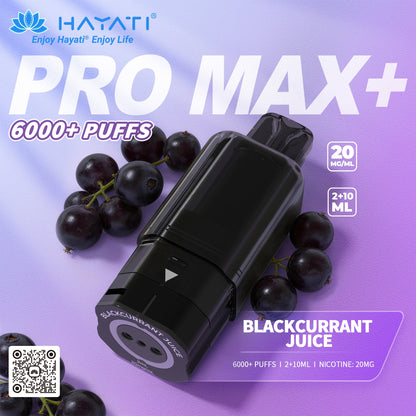 Hayati Pro Max Plus 6000 Rechargeable Replacement Pods (5-Pack)