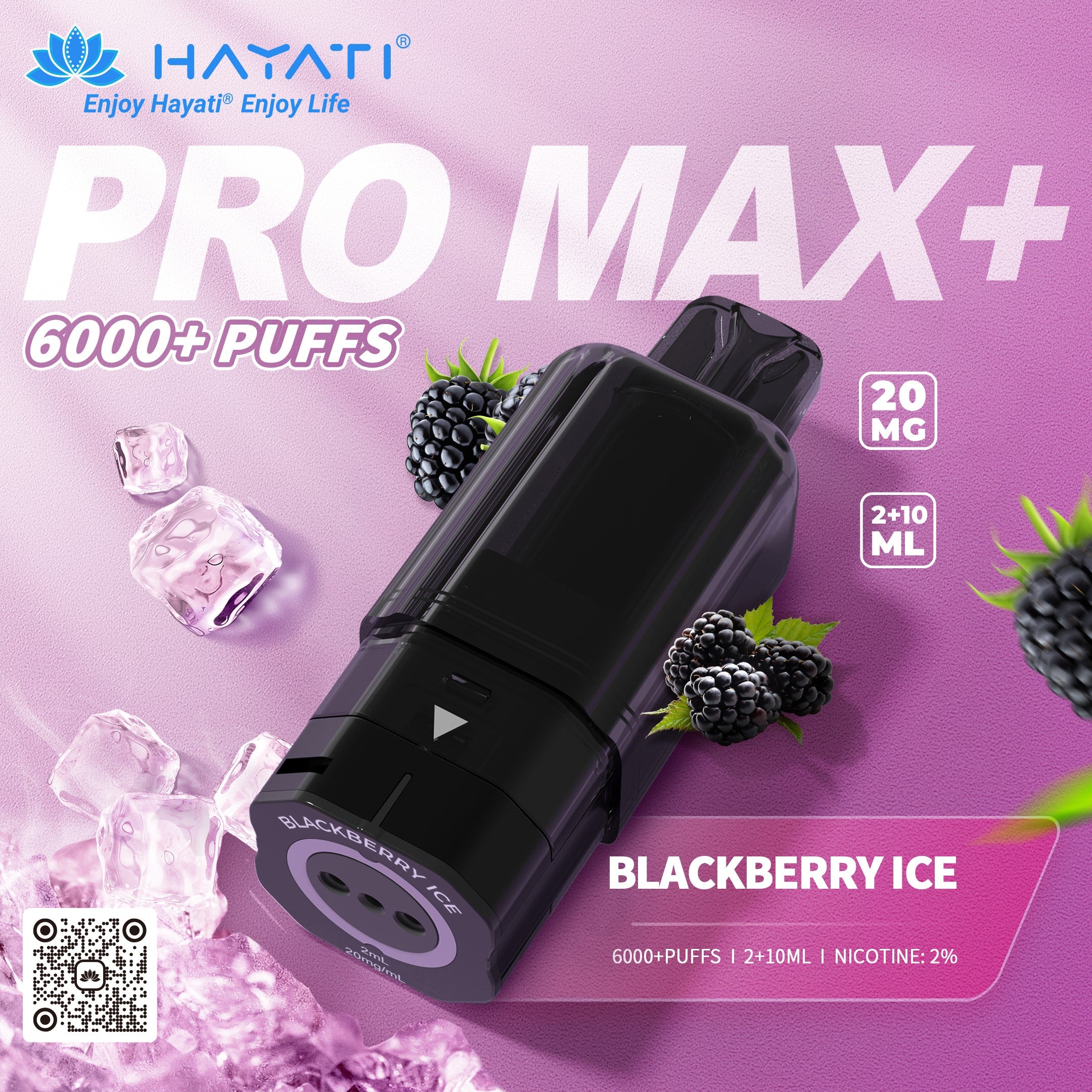 Hayati Pro Max Plus 6000 Rechargeable Replacement Pods (5-Pack)