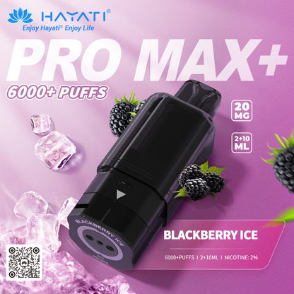 Hayati Pro Max Plus 6000 Rechargeable Replacement Pods (5-Pack)