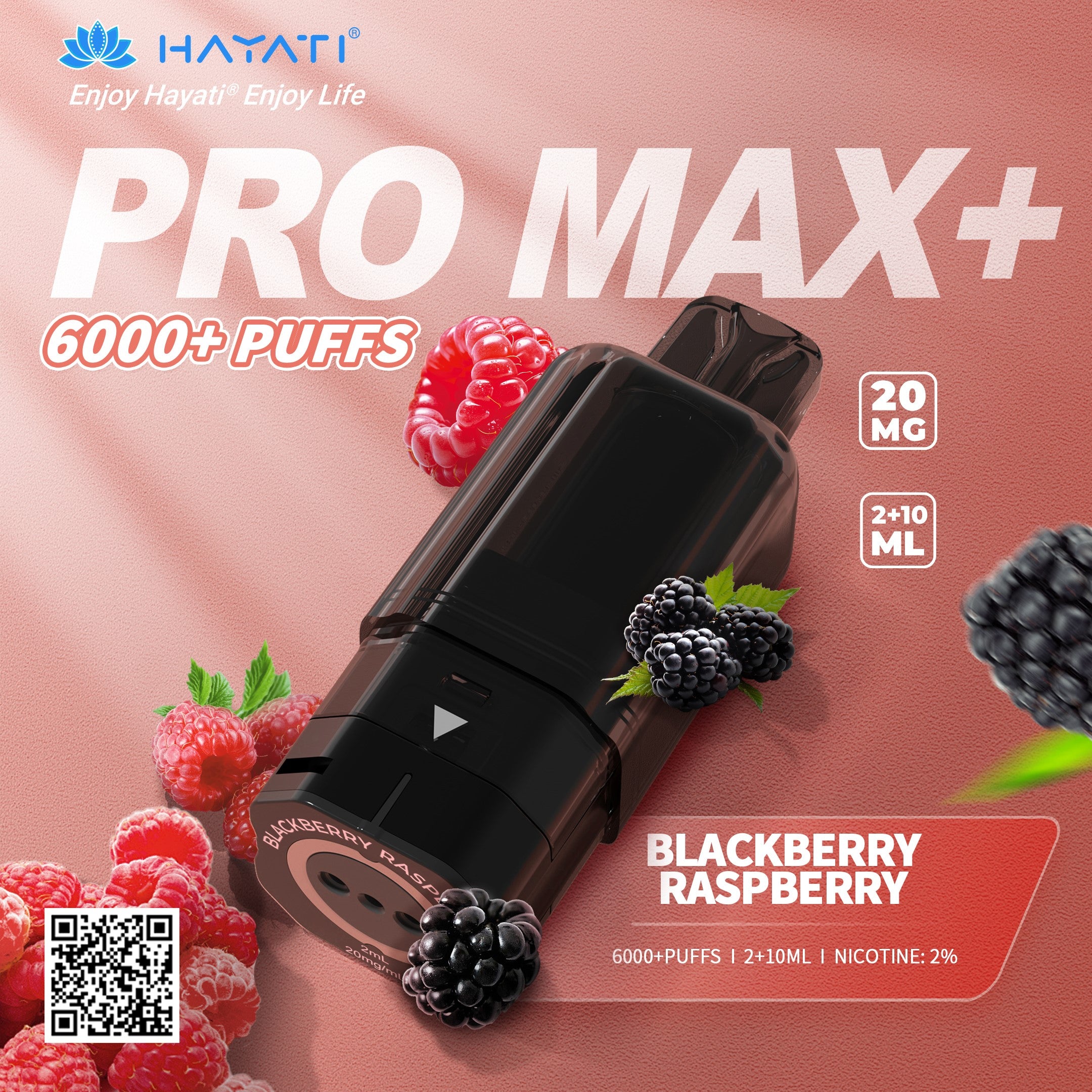 Hayati Pro Max Plus 6000 Rechargeable Replacement Pods (5-Pack)