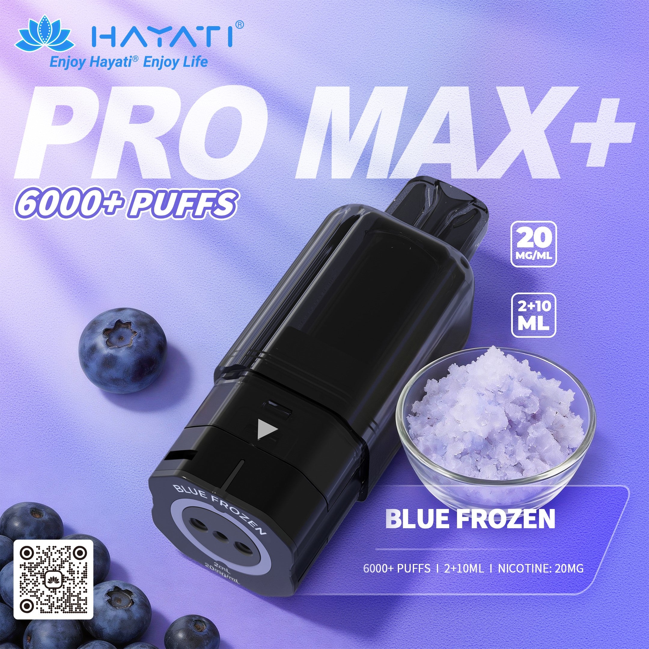 Hayati Pro Max Plus 6000 Rechargeable Replacement Pods (5-Pack)