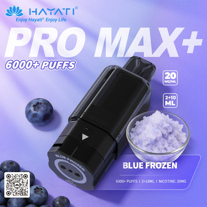 Hayati Pro Max Plus 6000 Rechargeable Replacement Pods (5-Pack)