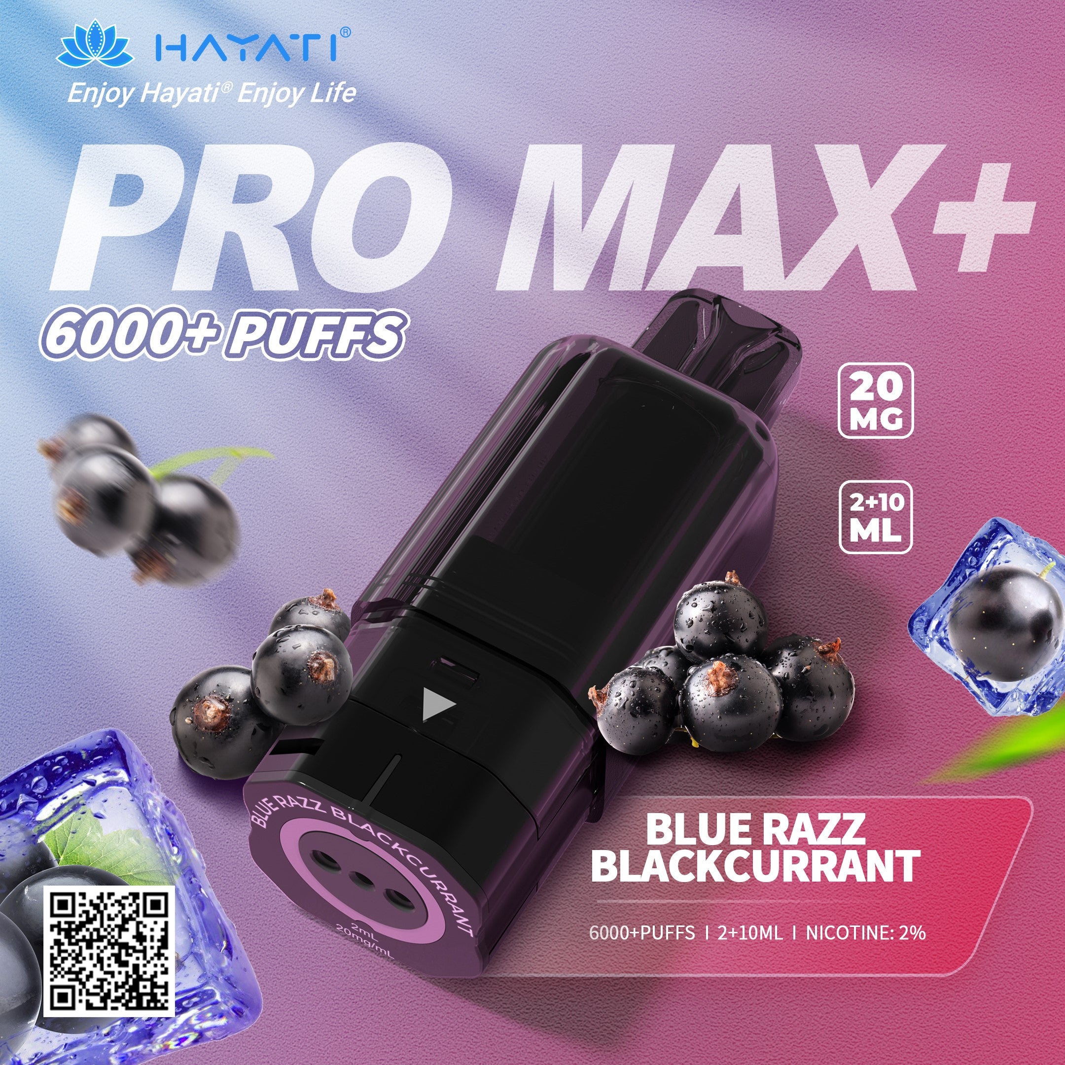 Hayati Pro Max Plus 6000 Rechargeable Replacement Pods (5-Pack)