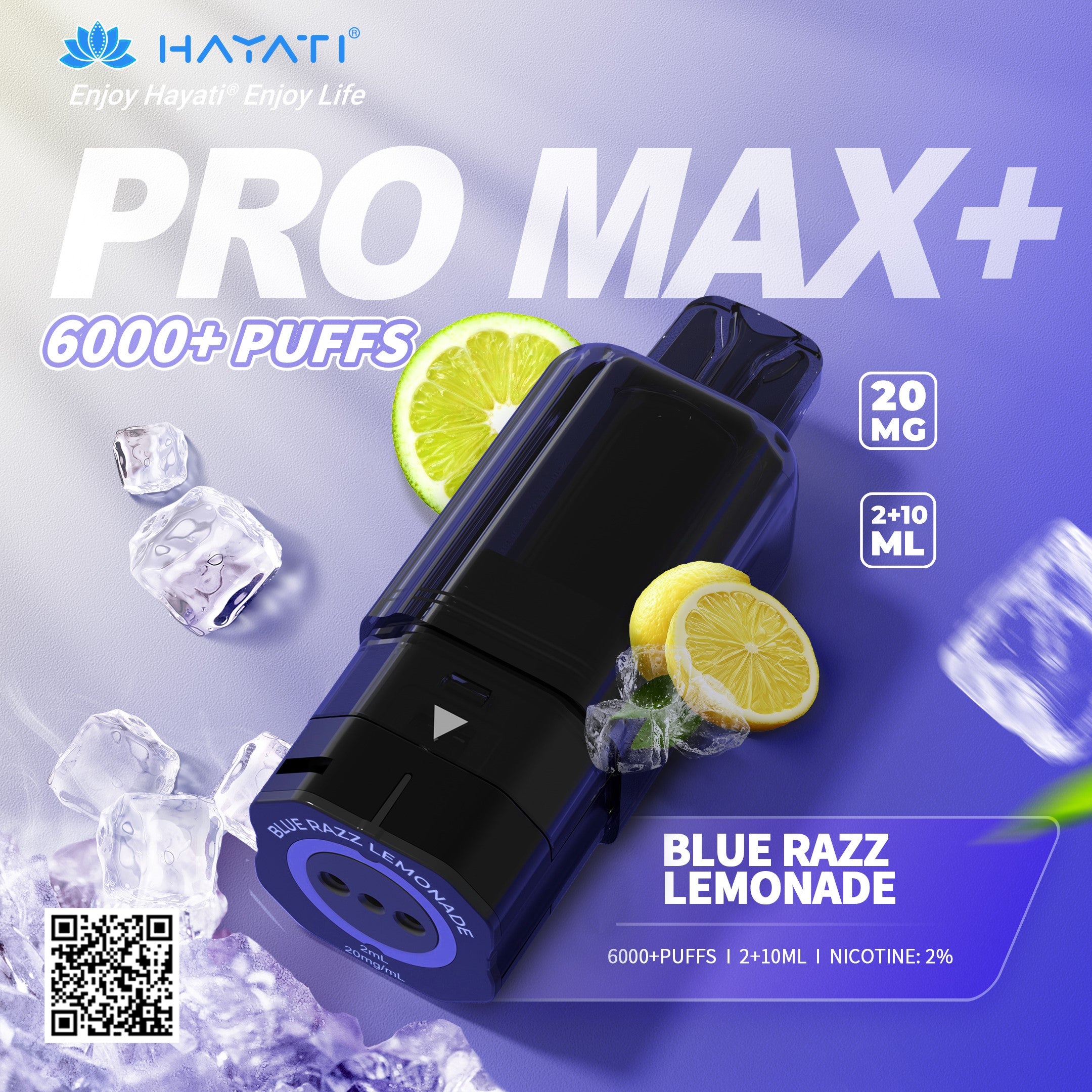 Hayati Pro Max Plus 6000 Rechargeable Replacement Pods (5-Pack)