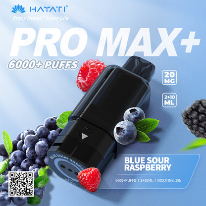 Hayati Pro Max Plus 6000 Rechargeable Replacement Pods (5-Pack)