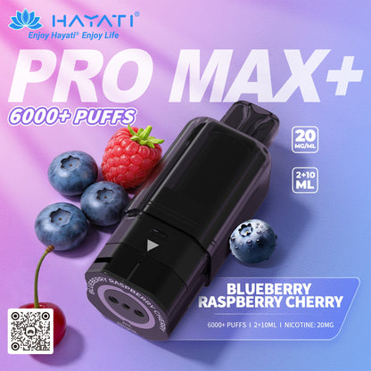 Hayati Pro Max Plus 6000 Rechargeable Replacement Pods (5-Pack)