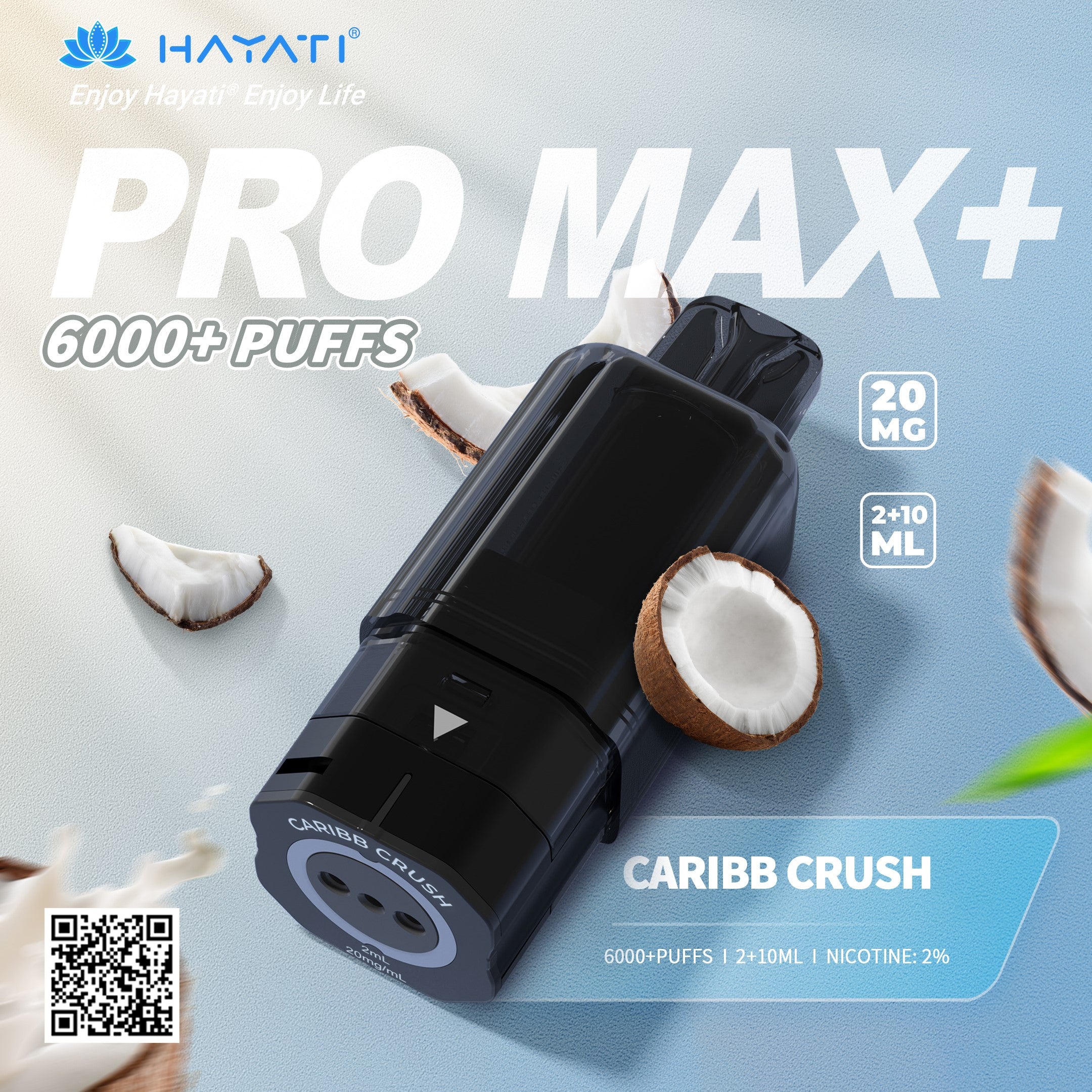Hayati Pro Max Plus 6000 Rechargeable Replacement Pods (5-Pack)