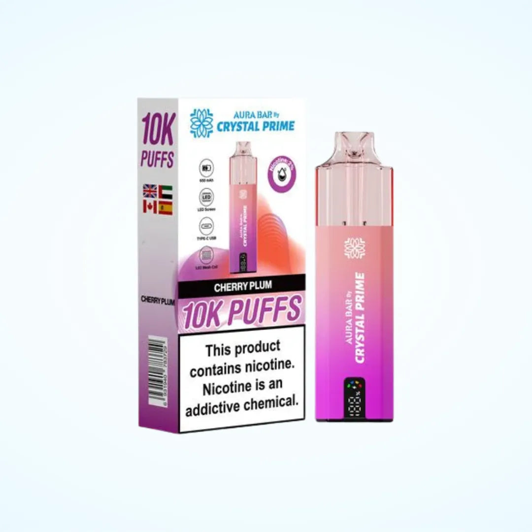 Cherry Plum flavour Crystal Prime 10000 Puffs Vape Kit