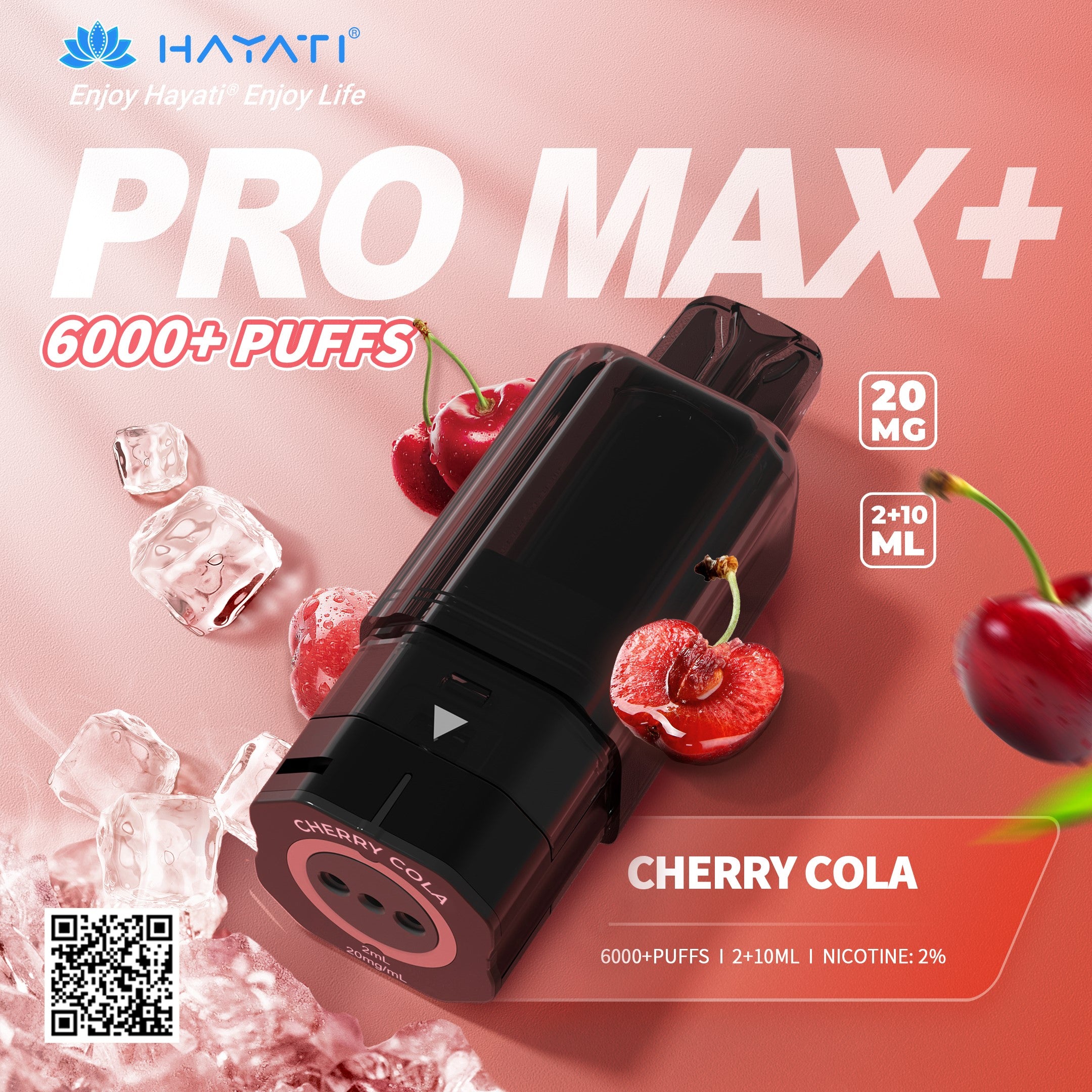 Hayati Pro Max Plus 6000 Rechargeable Replacement Pods (5-Pack)