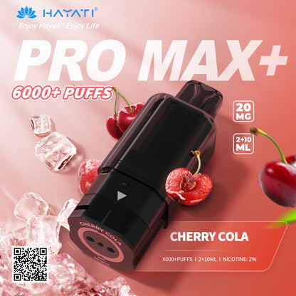 Hayati Pro Max Plus 6000 Rechargeable Replacement Pods (5-Pack)