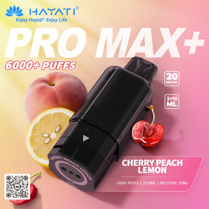 Hayati Pro Max Plus 6000 Rechargeable Replacement Pods (5-Pack)
