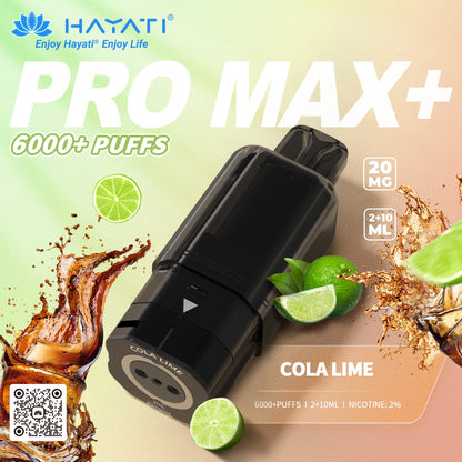 Hayati Pro Max Plus 6000 Rechargeable Replacement Pods (5-Pack)