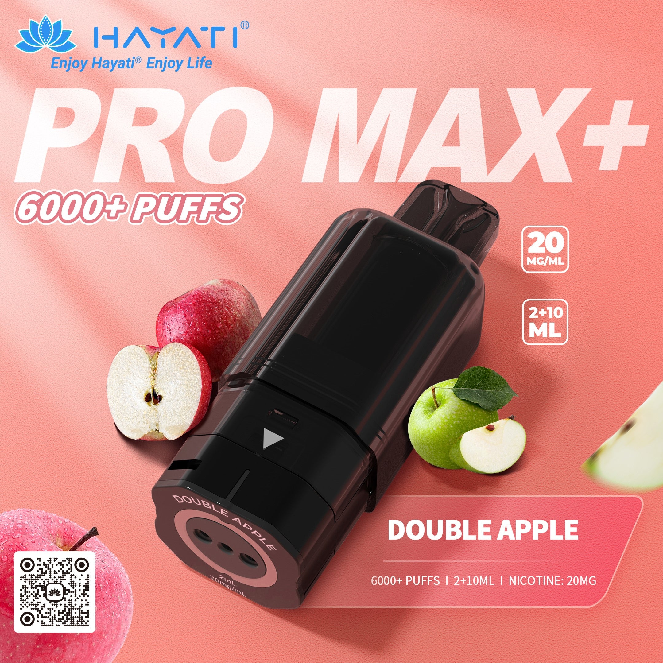 Hayati Pro Max Plus 6000 Rechargeable Replacement Pods (5-Pack)