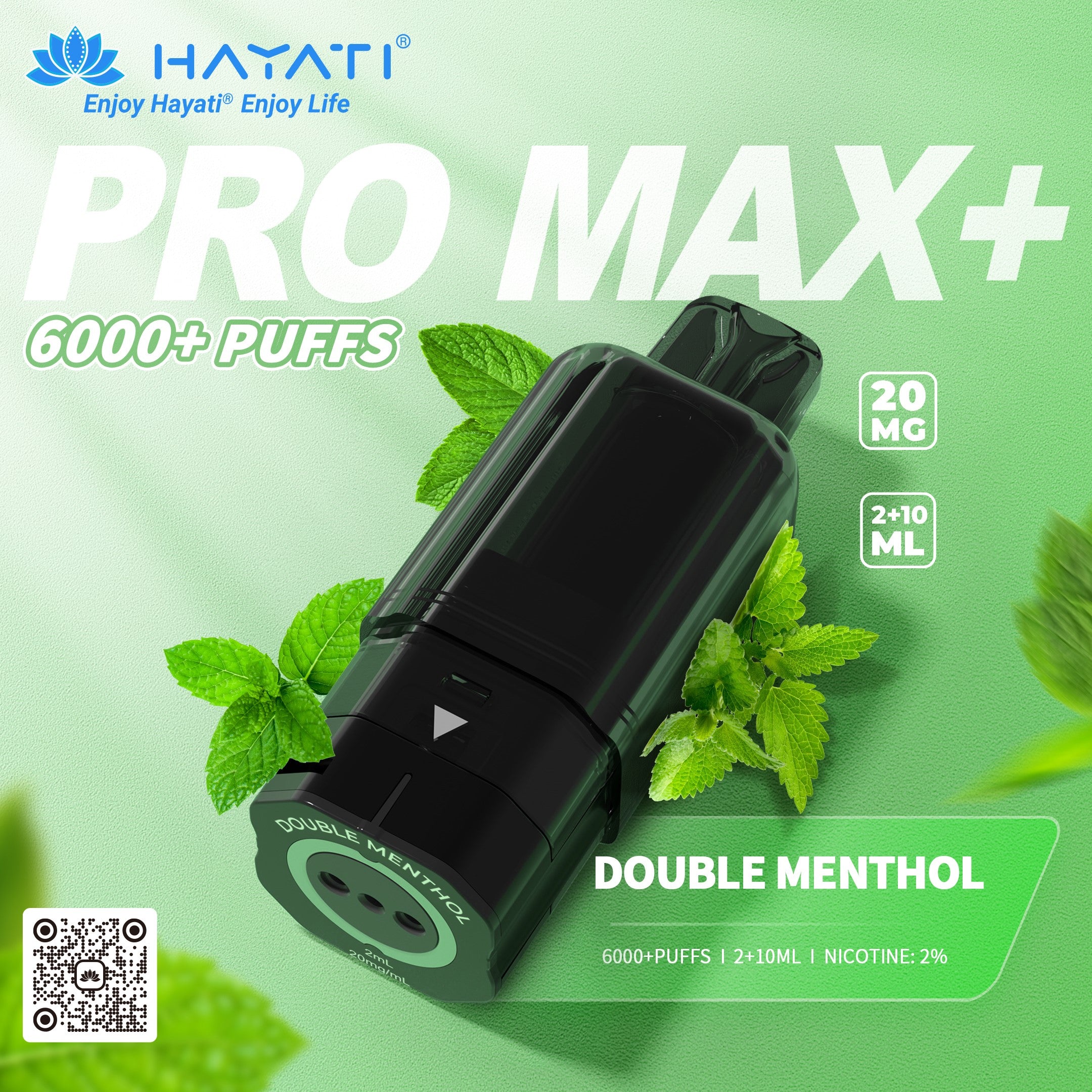 Hayati Pro Max Plus 6000 Rechargeable Replacement Pods (5-Pack)