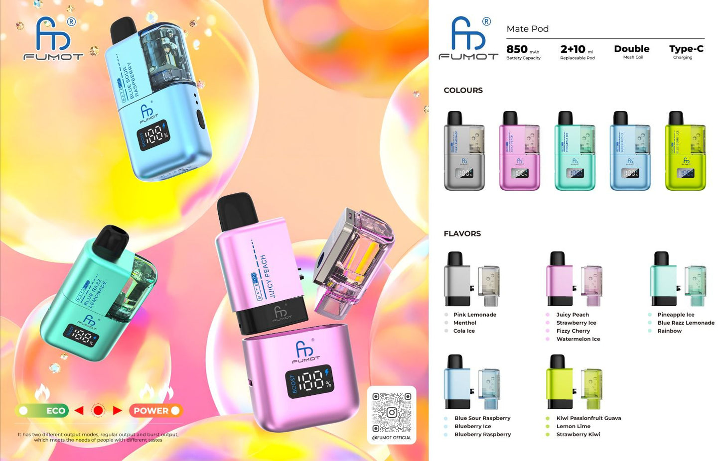 Fumot Mate 10K Pre-filled Vape Kit box of 5pcs