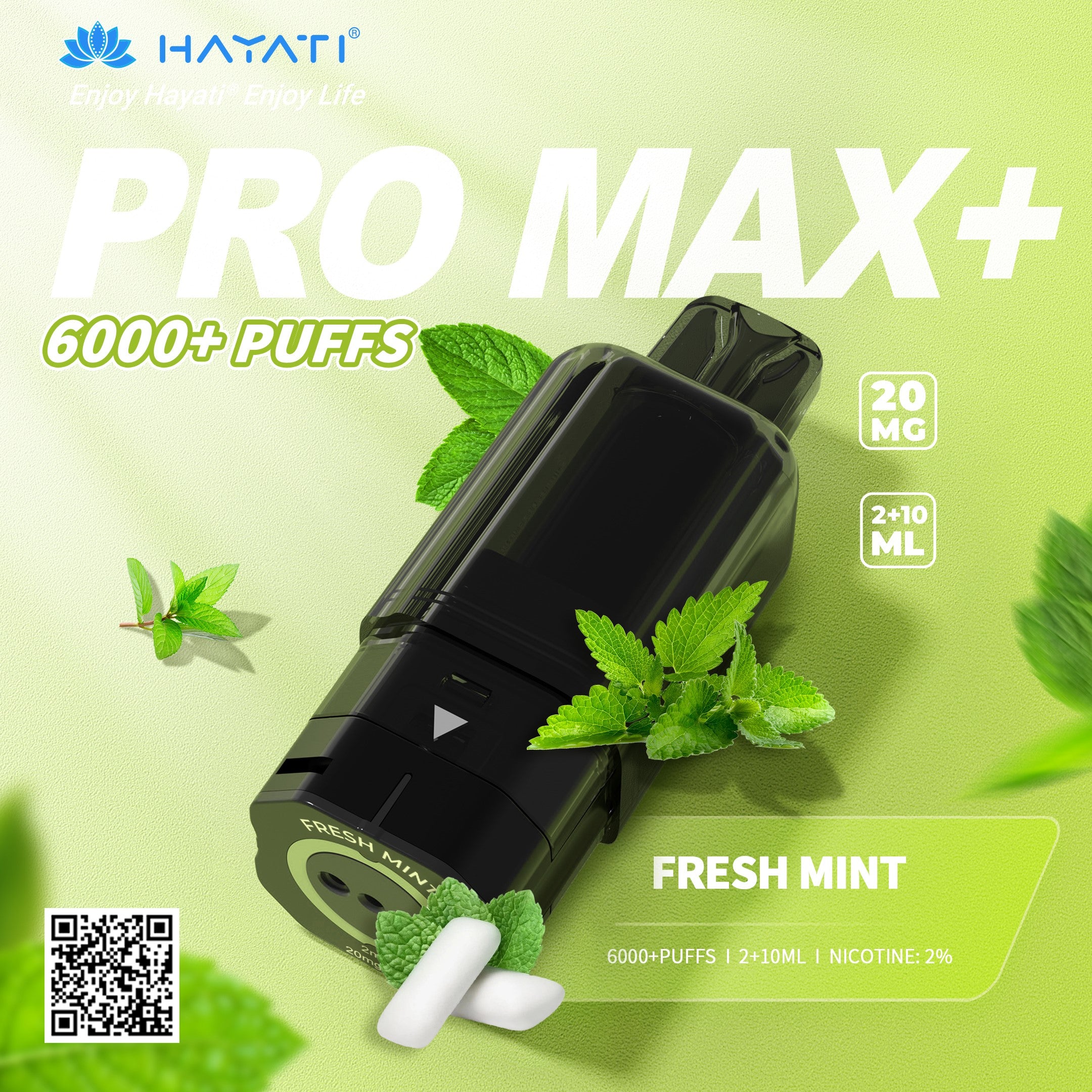 Hayati Pro Max Plus 6000 Rechargeable Replacement Pods (5-Pack)