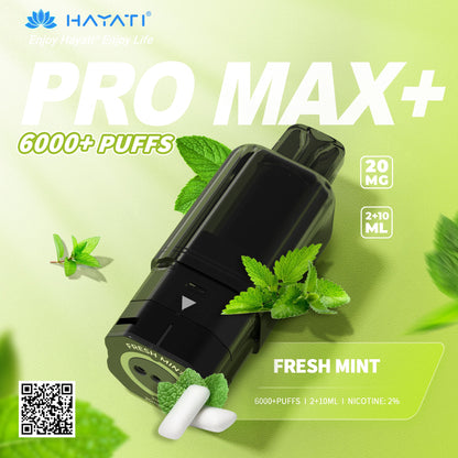 Hayati Pro Max Plus 6000 Rechargeable Replacement Pods (5-Pack)