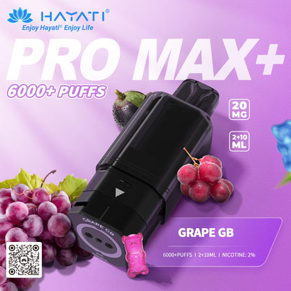 Hayati Pro Max Plus 6000 Rechargeable Replacement Pods (5-Pack)