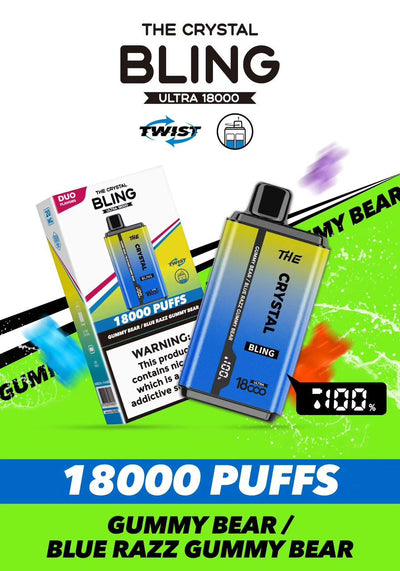 The Crystal Bling Ultra 18000 Disposable Vape - Box of 10