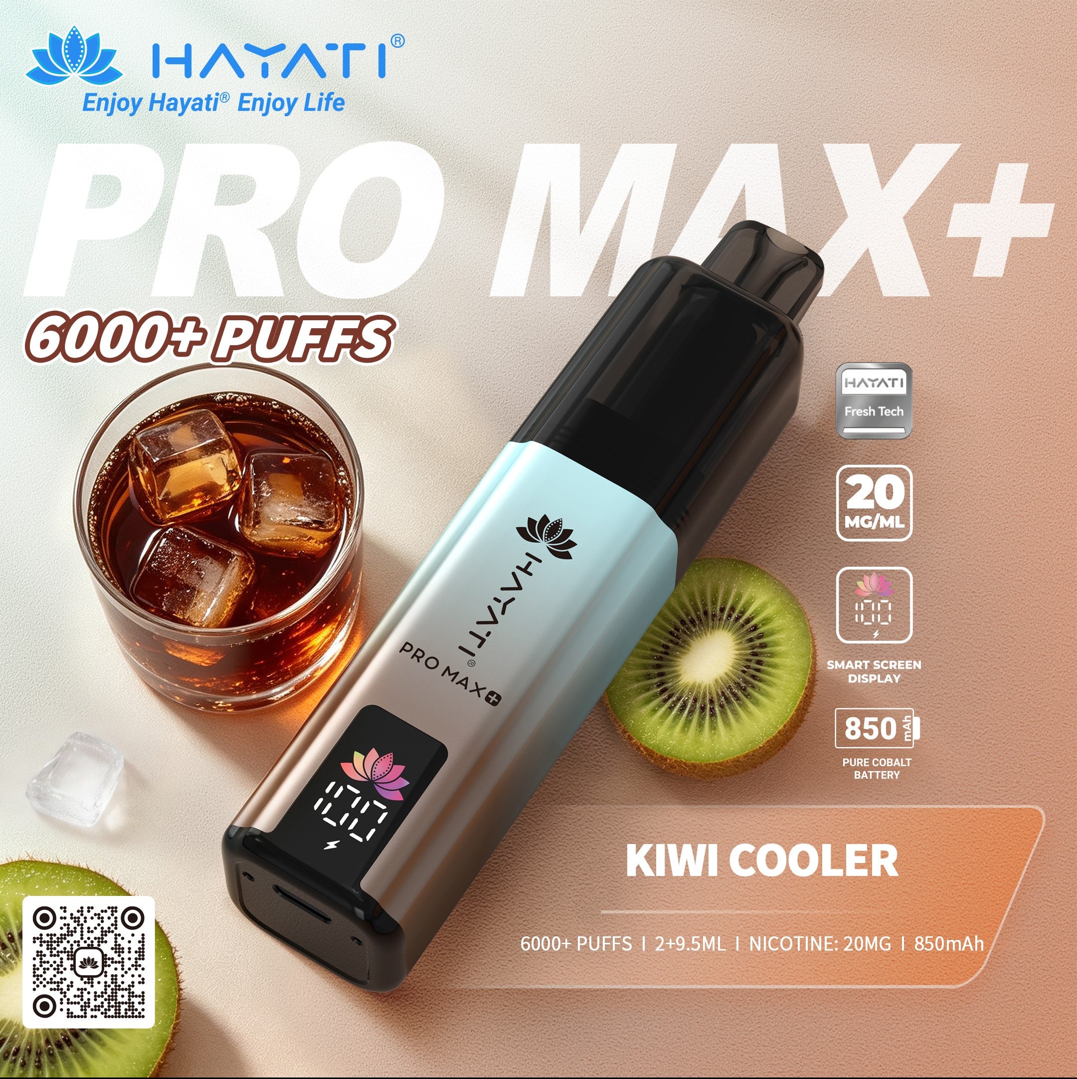Hayati Pro Max Plus 6000  Rechargeable prefilled Pod Kit ( Pack of 5 )