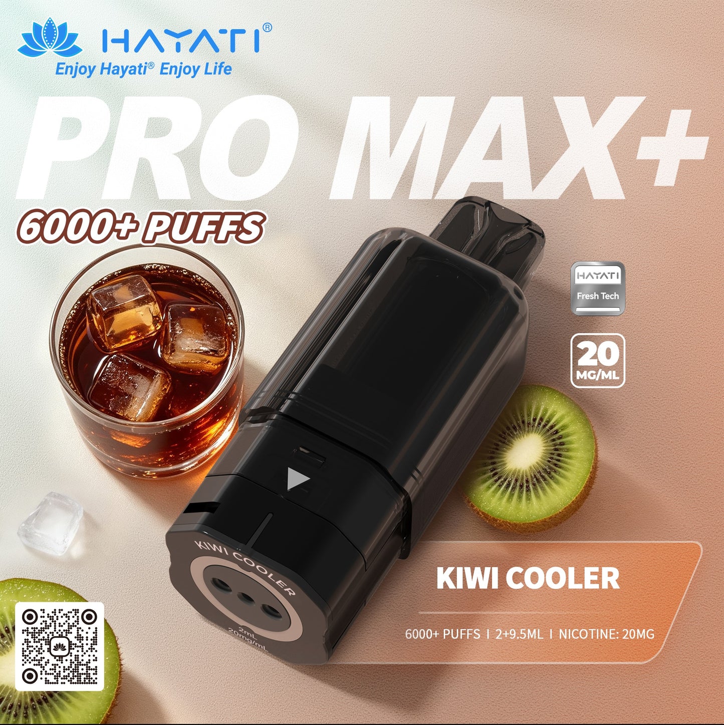 Hayati Pro Max Plus 6000 Rechargeable Replacement Pods (5-Pack)