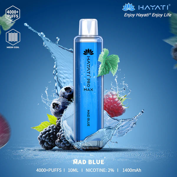 The Hayati Pro Max 4000 Disposable Vape Device 20MG