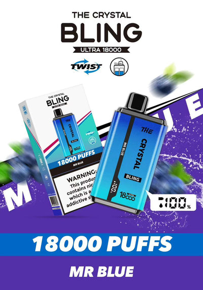 The Crystal Bling Ultra 18000 Disposable Vape - Box of 10
