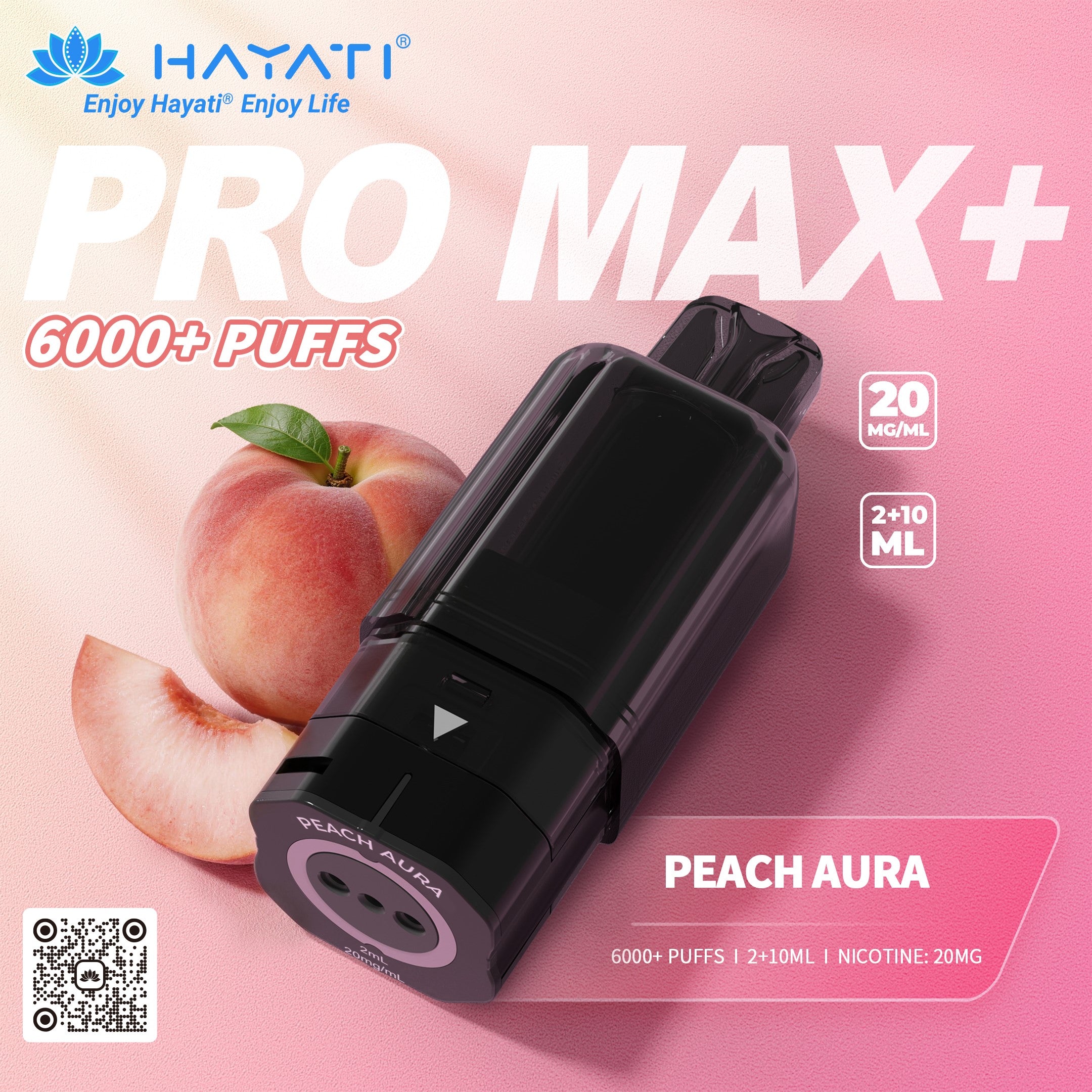 Hayati Pro Max Plus 6000 Rechargeable Replacement Pods (5-Pack)