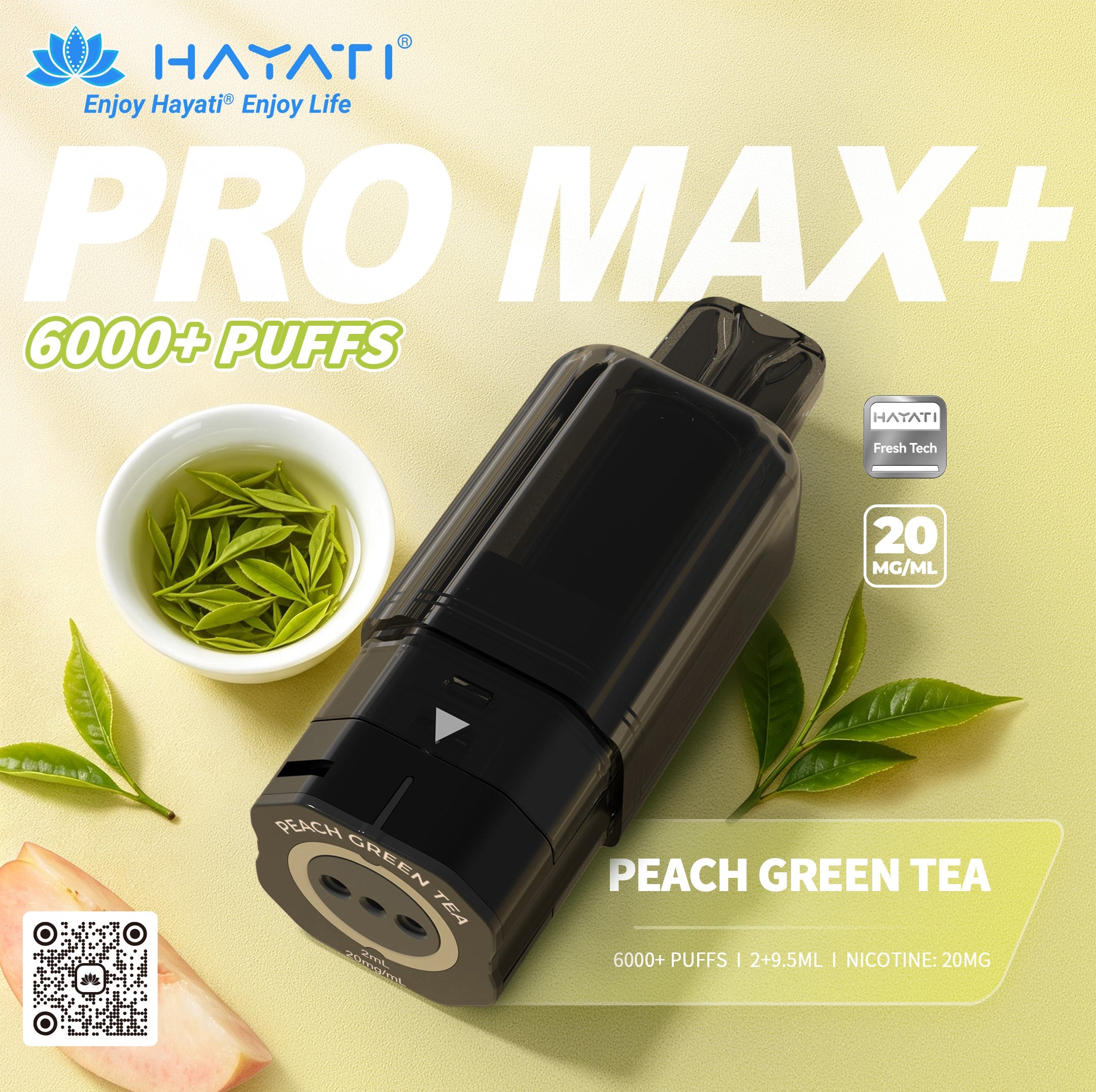 Hayati Pro Max Plus 6000 Rechargeable Replacement Pods (5-Pack)