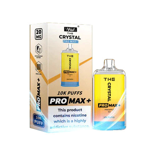 The Crystal Pro Max Plus 10000 Disposable Vape Pod 20MG