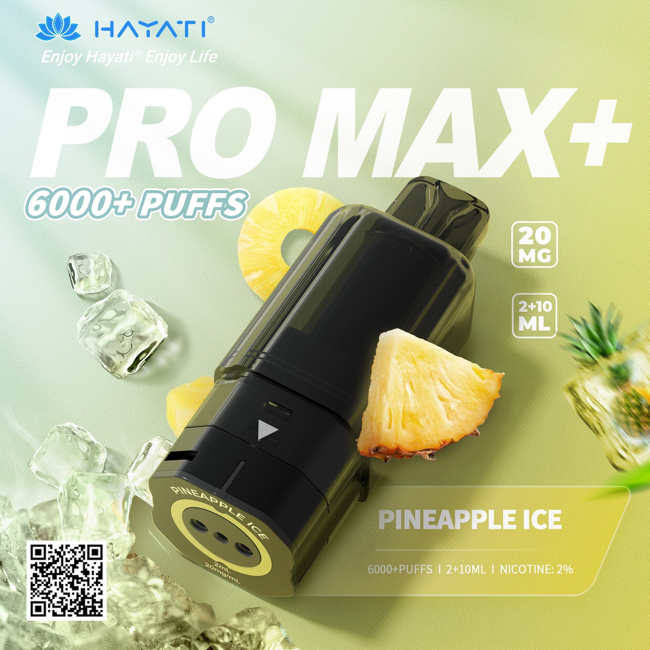 Hayati Pro Max Plus 6000 Rechargeable Replacement Pods (5-Pack)