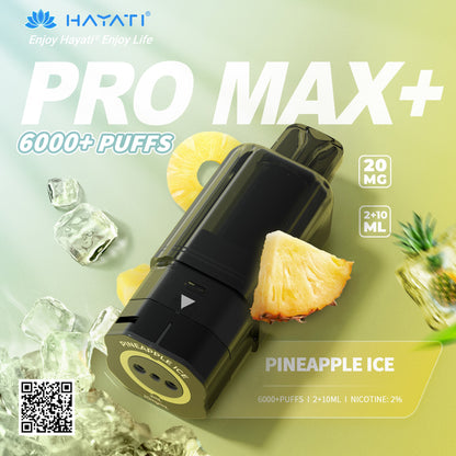 Hayati Pro Max Plus 6000 Rechargeable Replacement Pods (5-Pack)