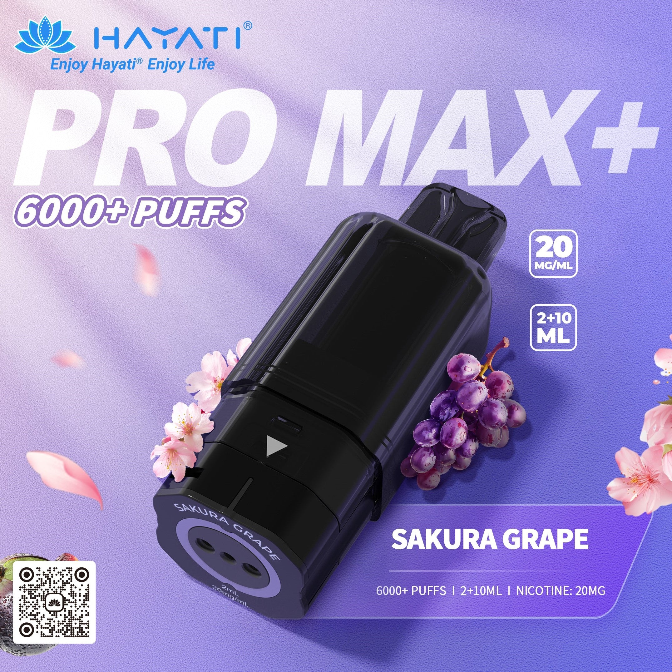 Hayati Pro Max Plus 6000 Rechargeable Replacement Pods (5-Pack)