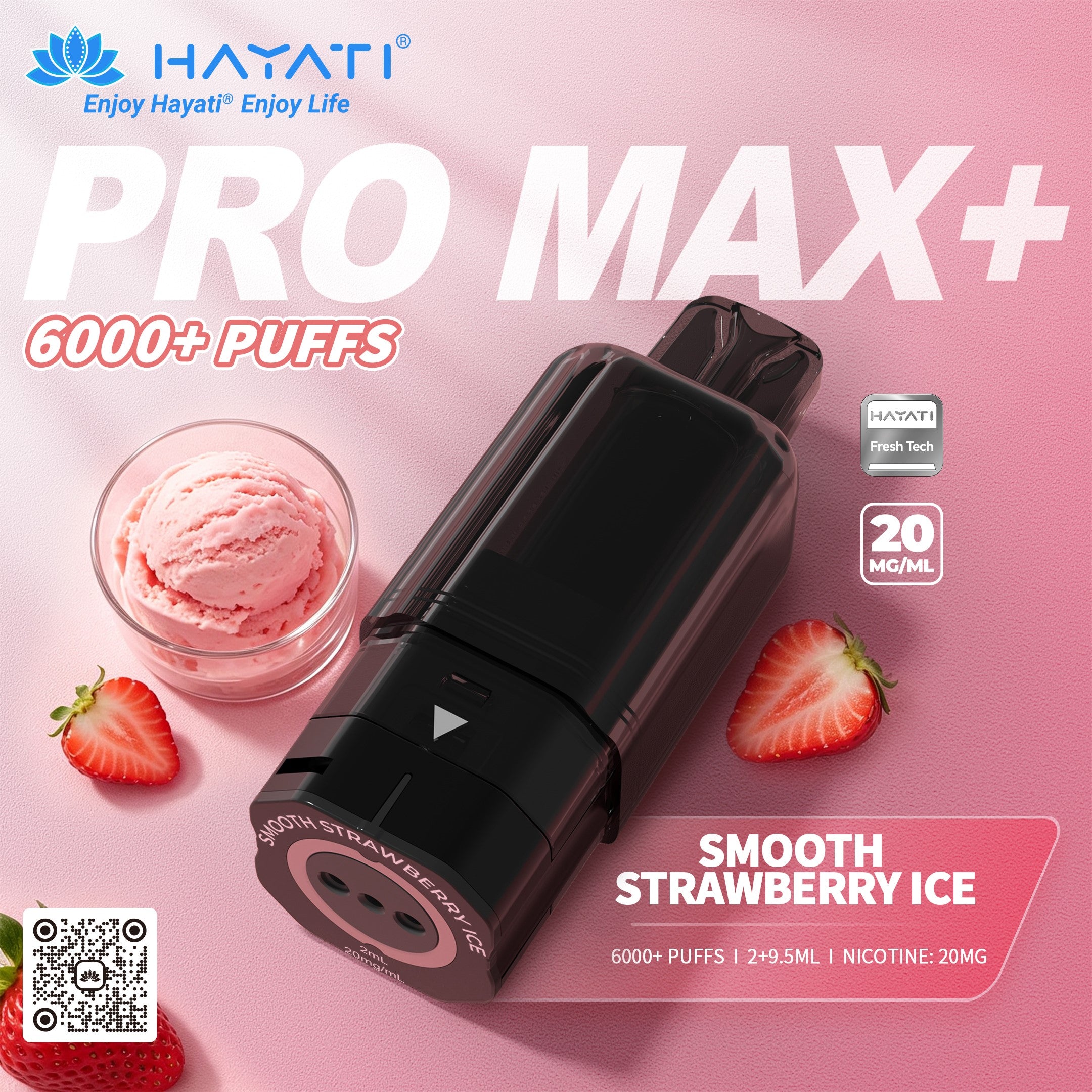 Hayati Pro Max Plus 6000 Rechargeable Replacement Pods (5-Pack)