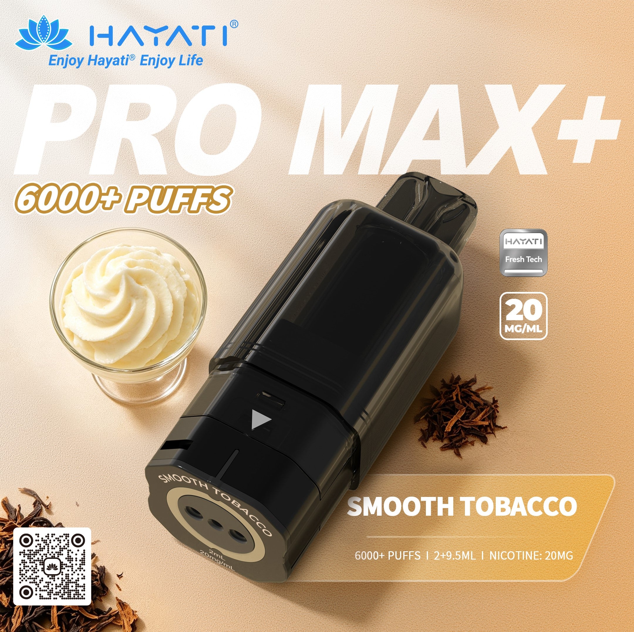 Hayati Pro Max Plus 6000 Rechargeable Replacement Pods (5-Pack)