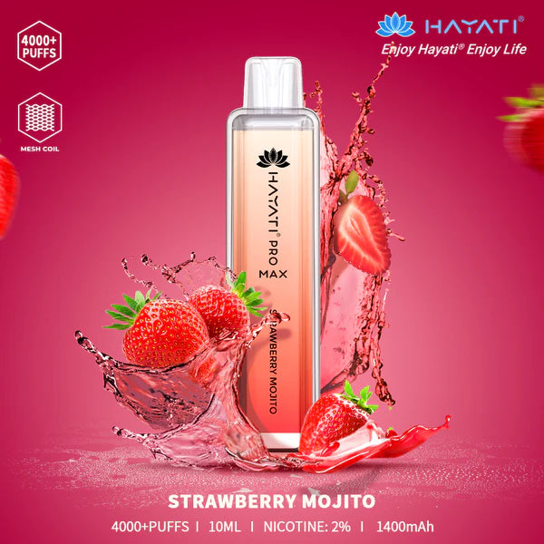 The Hayati Pro Max 4000 Disposable Vape Device 20MG