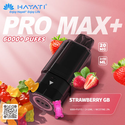 Hayati Pro Max Plus 6000 Rechargeable Replacement Pods (5-Pack)