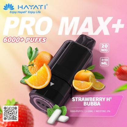 Hayati Pro Max Plus 6000 Rechargeable Replacement Pods (5-Pack)