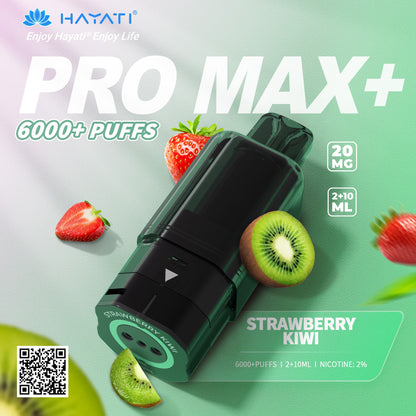 Hayati Pro Max Plus 6000 Rechargeable Replacement Pods (5-Pack)