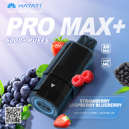 Hayati Pro Max Plus 6000 Rechargeable Replacement Pods (5-Pack)