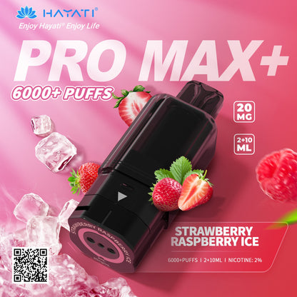 Hayati Pro Max Plus 6000 Rechargeable Replacement Pods (5-Pack)