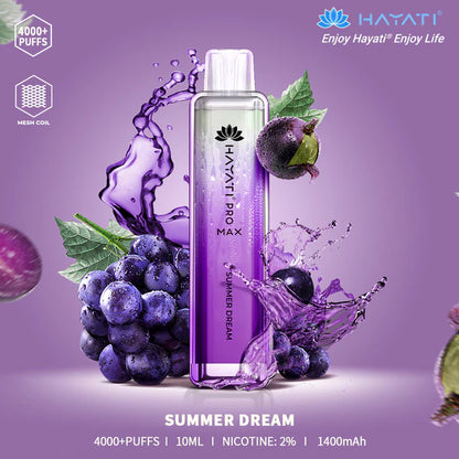 The Hayati Pro Max 4000 Disposable Vape Device 20MG