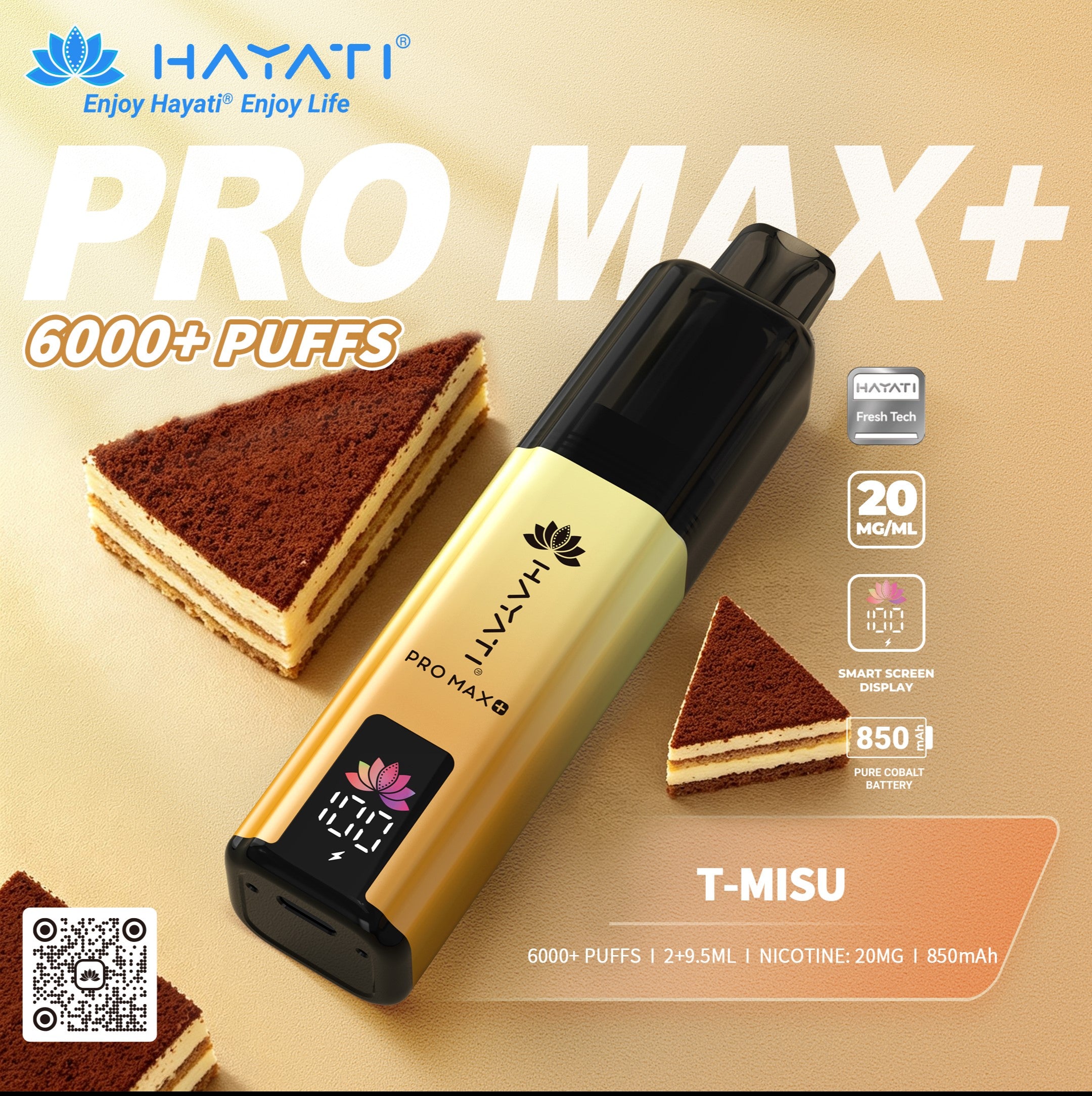 Hayati Pro Max Plus 6000  Rechargeable prefilled Pod Kit ( Pack of 5 )
