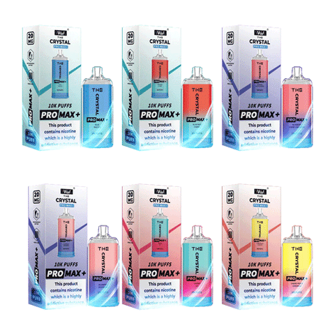 The Crystal Pro Max Plus 10000 Disposable Vape Pod 20MG 10x Multipack