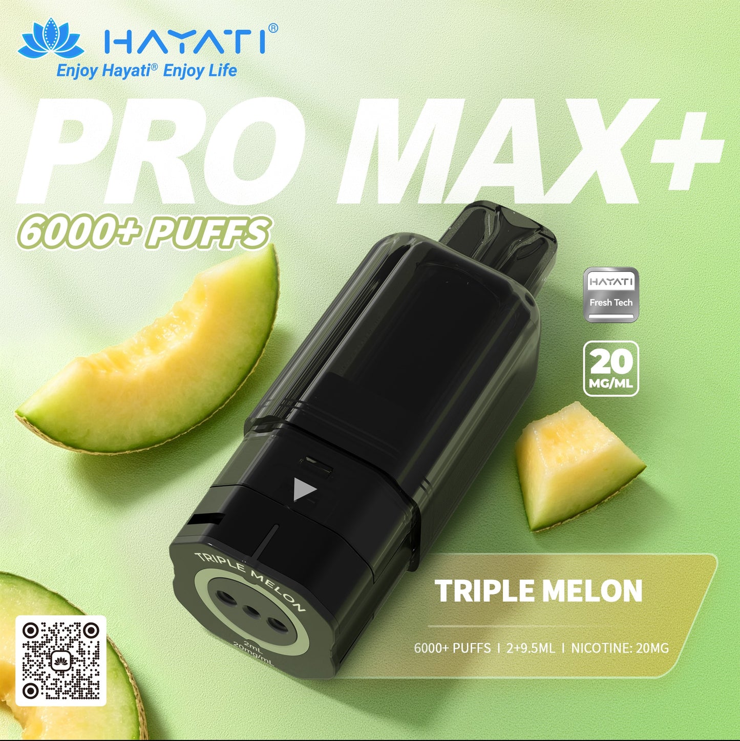 Hayati Pro Max Plus 6000 Rechargeable Replacement Pods (5-Pack)
