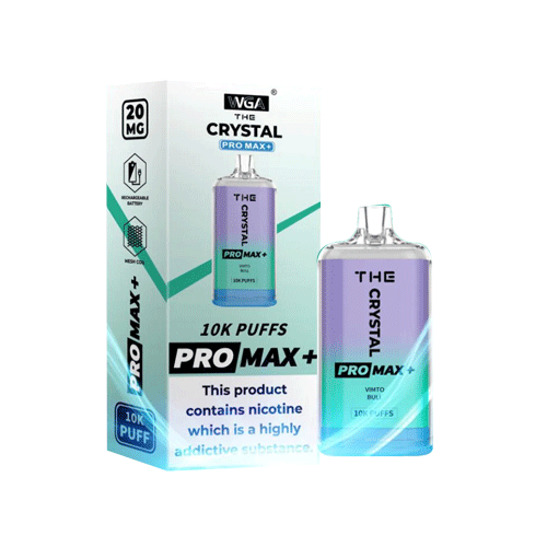 The Crystal Pro Max Plus 10000 Disposable Vape Pod 20MG