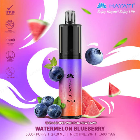 Hayati Twist 5000 Puffs Vape Pod Kit (Pack of 5)